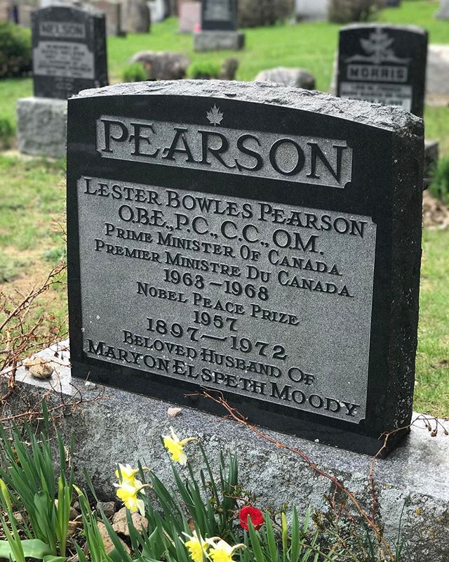 Visited the final resting place of former Canadian Prime Minister Lester B. Pearson today.  Rest In Peace.