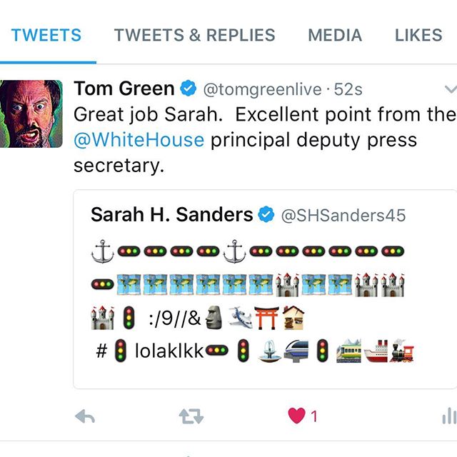 A very real tweet from the real deputy press secretary of the White House today.