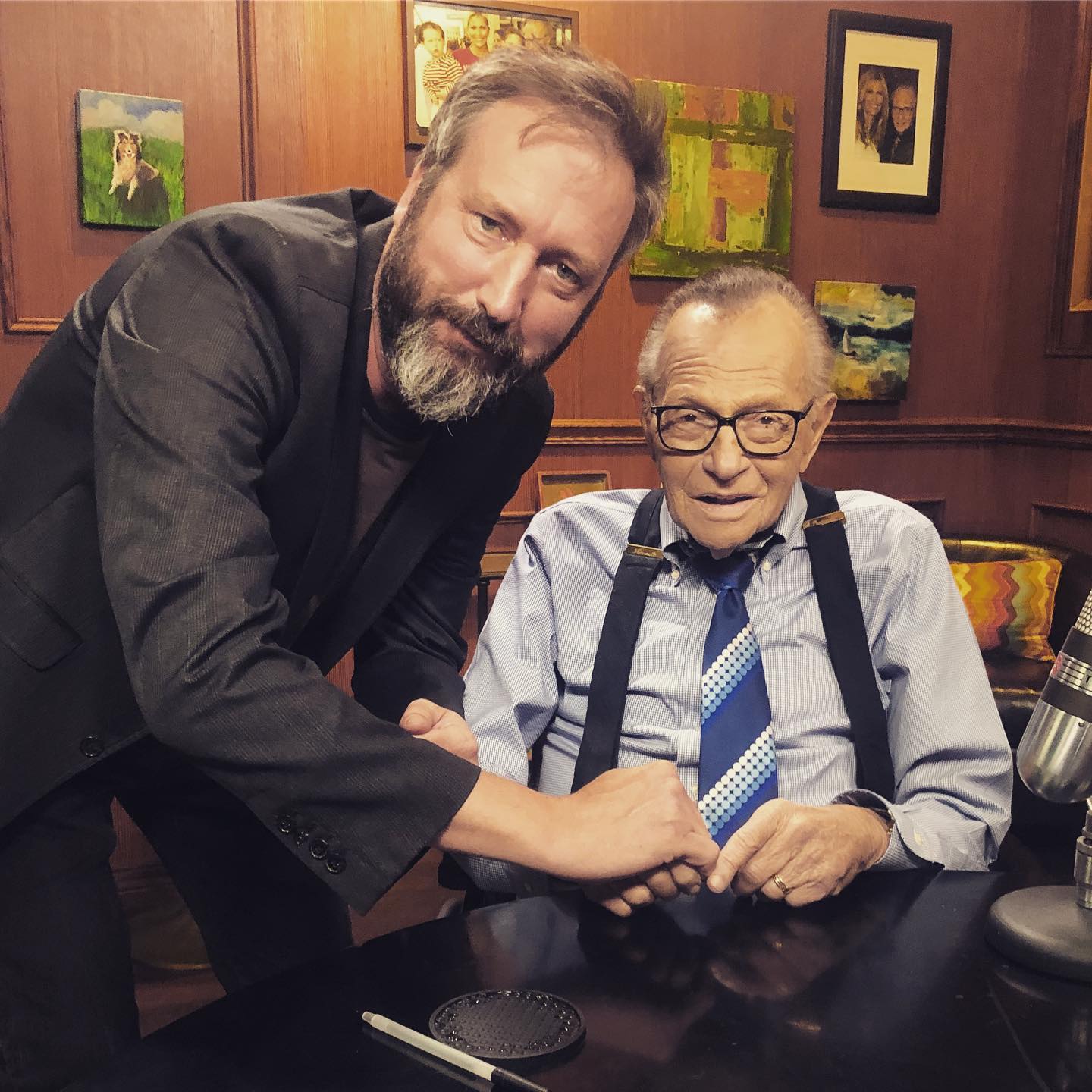 Good to see the legendary and incredible @larrykingnow today!  Thanks again Larry for letting me guest host your show.  A true honour!