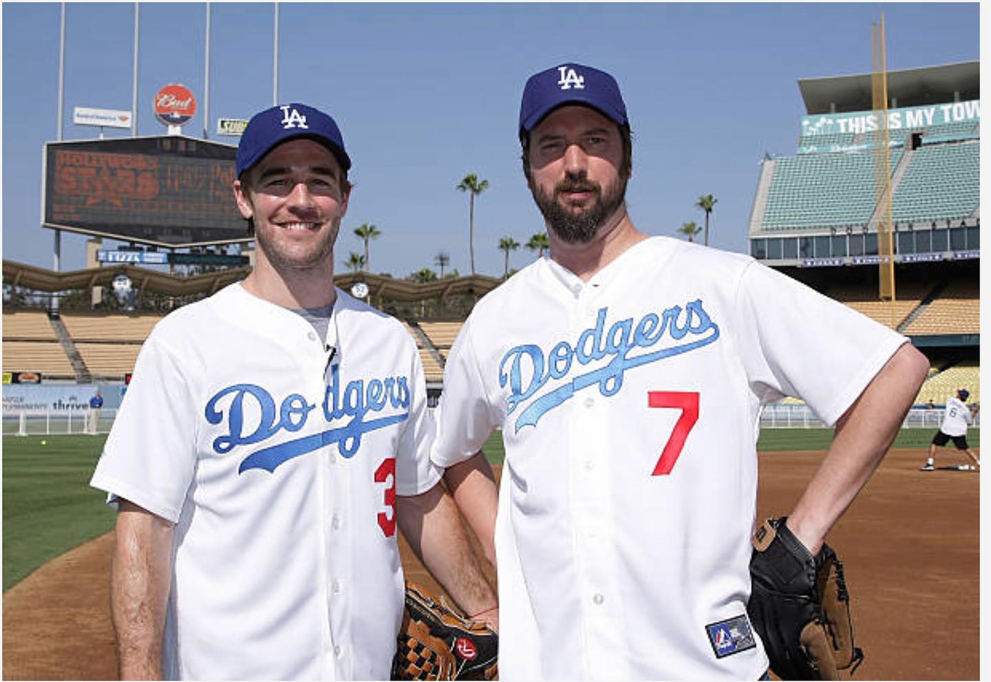 Throw back Thursday The great @vanderjames and I playing some ball @dodgers stadium!  Fun times!  Rock on James!